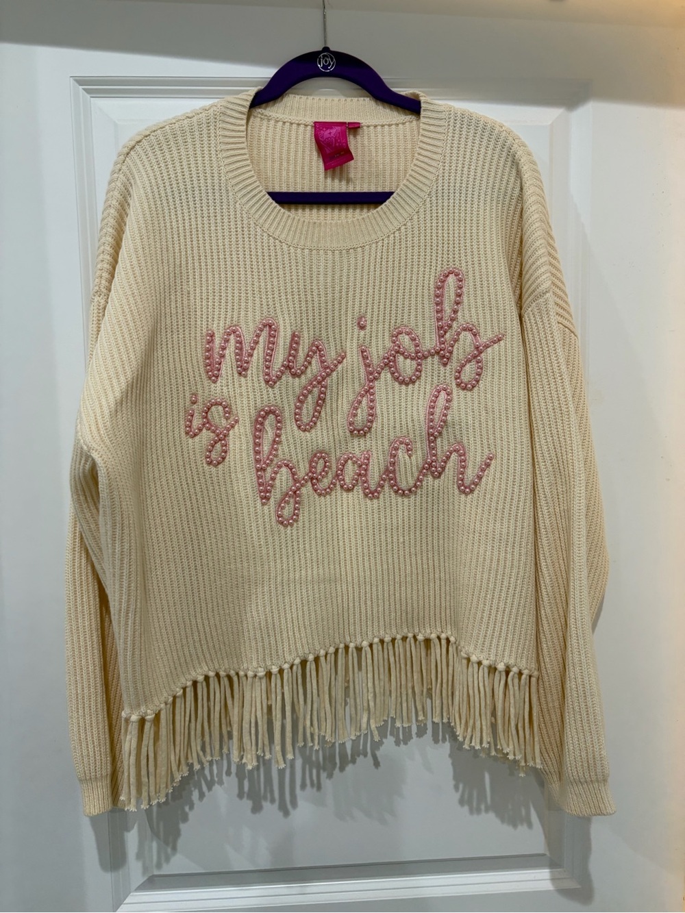 Queen of Sparkles My Job Is Beach Sweater